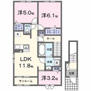 アンソレイエ高浜Ⅰの間取り画像