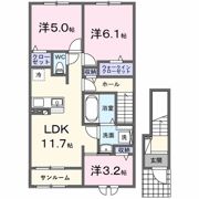 アンソレイエ高浜Ⅰの間取り画像