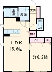 リーフガーデンハイツ Bの間取り画像