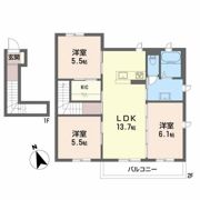 アザレア Aの間取り画像
