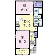 ブライト ヒル Aの間取り画像