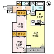 CLASSEUM連坊Iの間取り画像