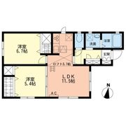 市川貸家Dの間取り画像