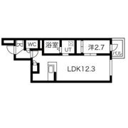 アソシエ東別院 ※家賃20,000円down(1年間:45㎡1LDK限定)&FR1か月&初回保証料無料&火災保険料1年分の間取り画像