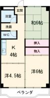 杉野コーポの間取り画像