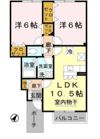 ローズコート杉立 B棟の間取り画像
