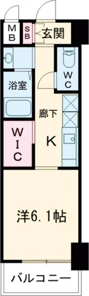 CREST TAPP 神戸三宮の間取り画像
