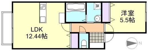 アルカンジュ四十瀬Ⅱの間取り画像