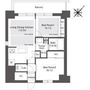 ミレーネ稲毛海岸の間取り画像