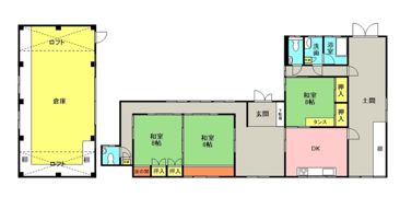 鮎喰町1丁目倉庫付き戸建ての間取り画像