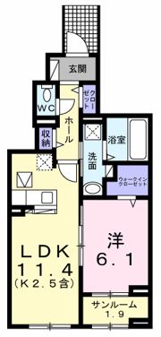 武蔵野ハイツ2の間取り画像