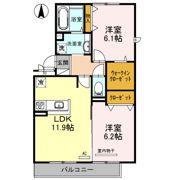 セジュール石山の間取り画像