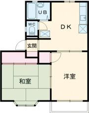 ハイツリヴェールB棟の間取り画像