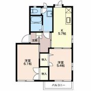 パルレ平林 Cの間取り画像