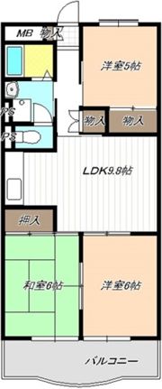 メゾン二村Ⅲの間取り画像