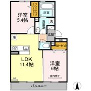 D-room花梨 C棟の間取り画像