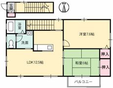 グランコート久万ノ台 B棟の間取り画像
