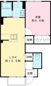 エルメゾン足崎 Bの間取り画像