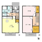 レジダンス富塚 Aの間取り画像