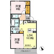 ウィルコート潮音町 A棟の間取り画像