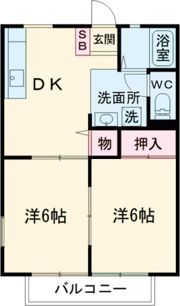 千波ハイツの間取り画像