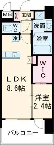 セレニテ阿波座ミラクの間取り画像