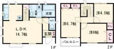 マハロ西庄の間取り画像