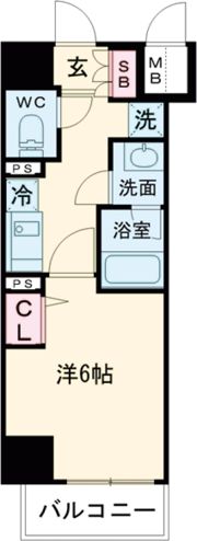 エスティライフ三宮東の間取り画像