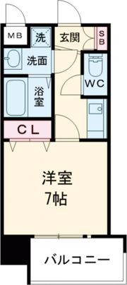 プレサンス三宮花時計前の間取り画像