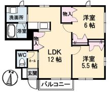 シャーメゾン河野 東の間取り画像