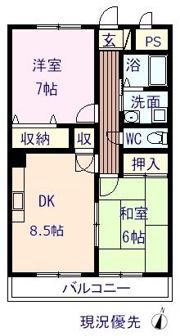 エヴァーグレースコートの間取り画像