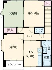 ハイステージ弐番館 B棟の間取り画像