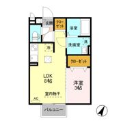 ビラ豆田 Bの間取り画像