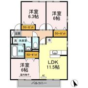 リビングタウン岩国 D棟の間取り画像