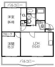 メディオ初生弐番館の間取り画像