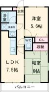 コーポアワヤの間取り画像