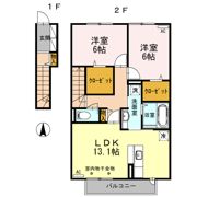 福井ガーデンハイツ B棟の間取り画像