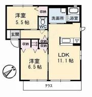 グラスガーデン A棟の間取り画像