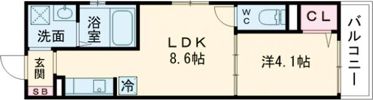 アペルト泉佐野Ⅵの間取り画像