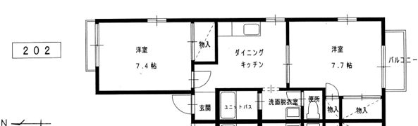 ロイヤルパレスBの間取り画像