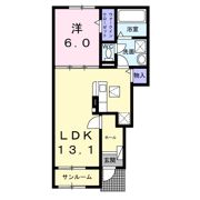 セブンスターズ コーポ奥田の間取り画像