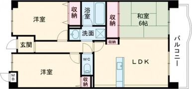 サンライズマンション岩出2の間取り画像