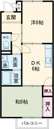 メゾン若松の間取り画像