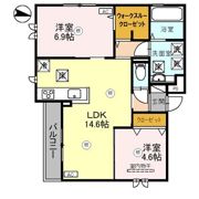 D-ROOM尾崎丁の間取り画像