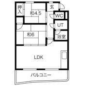 魚住コーポB棟の間取り画像