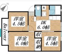 牛久アーバンヒルB棟の間取り画像