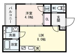 Kvell Garden 香里Ⅱの間取り画像