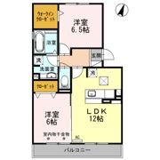 モンクールK＆Mの間取り画像