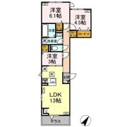 D-ROOM中町の間取り画像