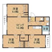 CUBE三原向日葵館の間取り画像